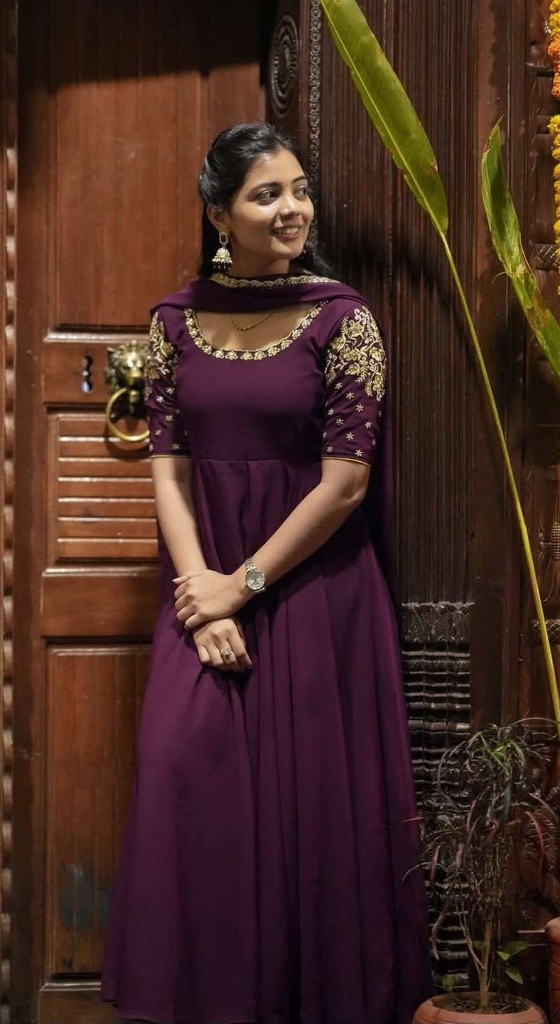 Embroidered Georgette Anarkali Salwar Set